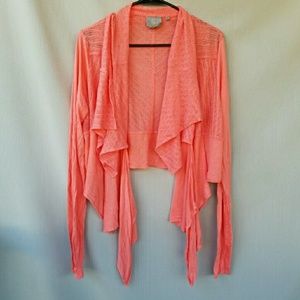 L Coral Lightweight Cardigan